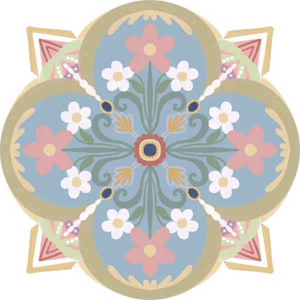 Azulejos Tiles Patchworrk Graphic Illustration Colorful Pattern — Stockfoto