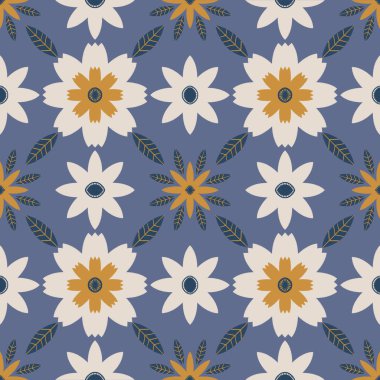 Pattern blossom abstract indian oriental asian beautiful folk textile symbol painting template Texture decoration seamless background