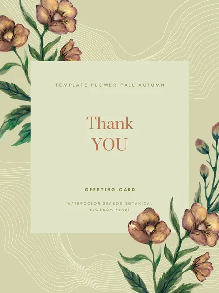 Harvest Autumn Fall botanical blossom foliage leaves watercolor for wedding rsvp template party print paper invitation greeting