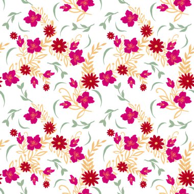 Suluboya illüstrasyon Botanik yapraklar koleksiyon çiçek yaprakları soyut çiçek yaprakları elle desen