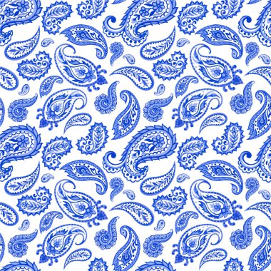 Mandala halk kına dövmesi. Mavi çivit desenli kumaş. Beyaz arka plan boyasında kağıt baskı.