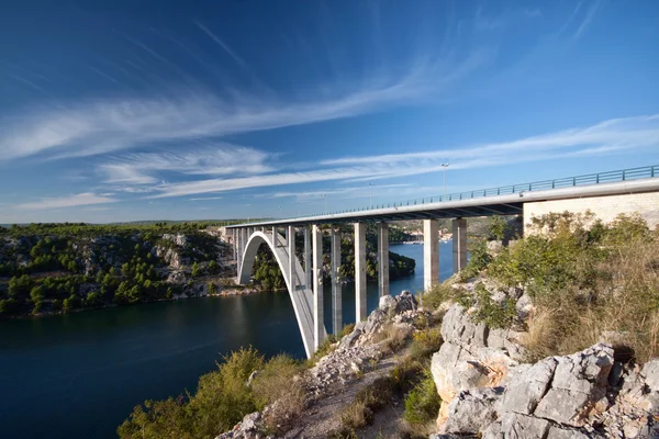 Bridge over river Krka, Croatia — Stockfoto