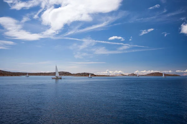 Sailling boats in Adriatic sea — Stock Photo, Image