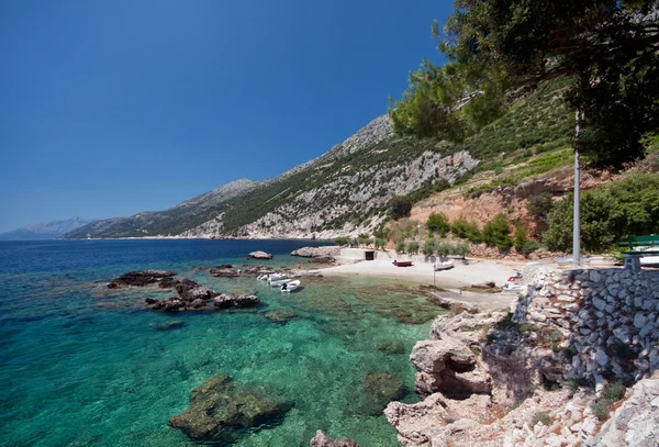 Uitzicht op de Adriatische kust Rechtenvrije Stockfoto's