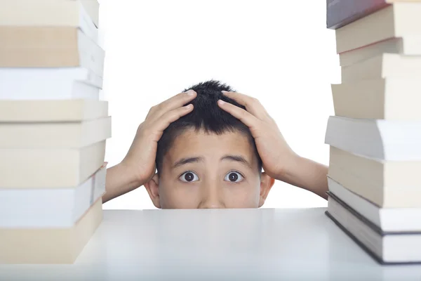 endişeli öğrenci portresi