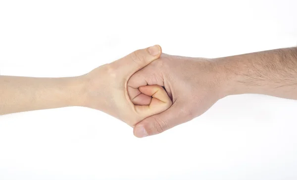 Man and woman hands isolated on white background — Stock Photo, Image