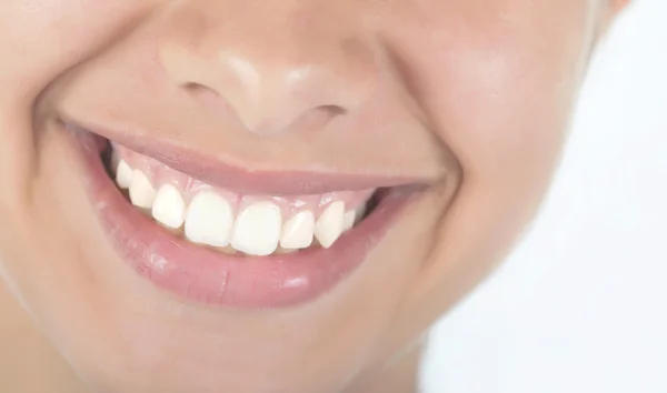 Mulher sorriso e dentes — Fotografia de Stock