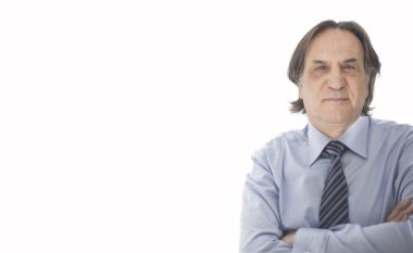 Beyaz arka planda işadamı