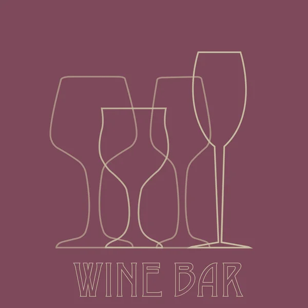 Copas de vino — Vector de stock