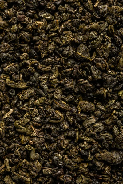 Haufen Trockener Teeblätter Getrockneter Grüner Tee Texturierter Hintergrund Aus Getrockneten — Stockfoto