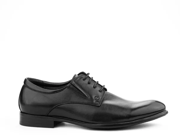 Pair Classic Leather Elegant Men Shoes Isolated White Background Groom — Stock Photo, Image