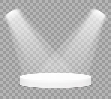 Sahne ışıklarıyla podyum.