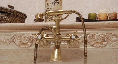 Luxurious bath tap clipart