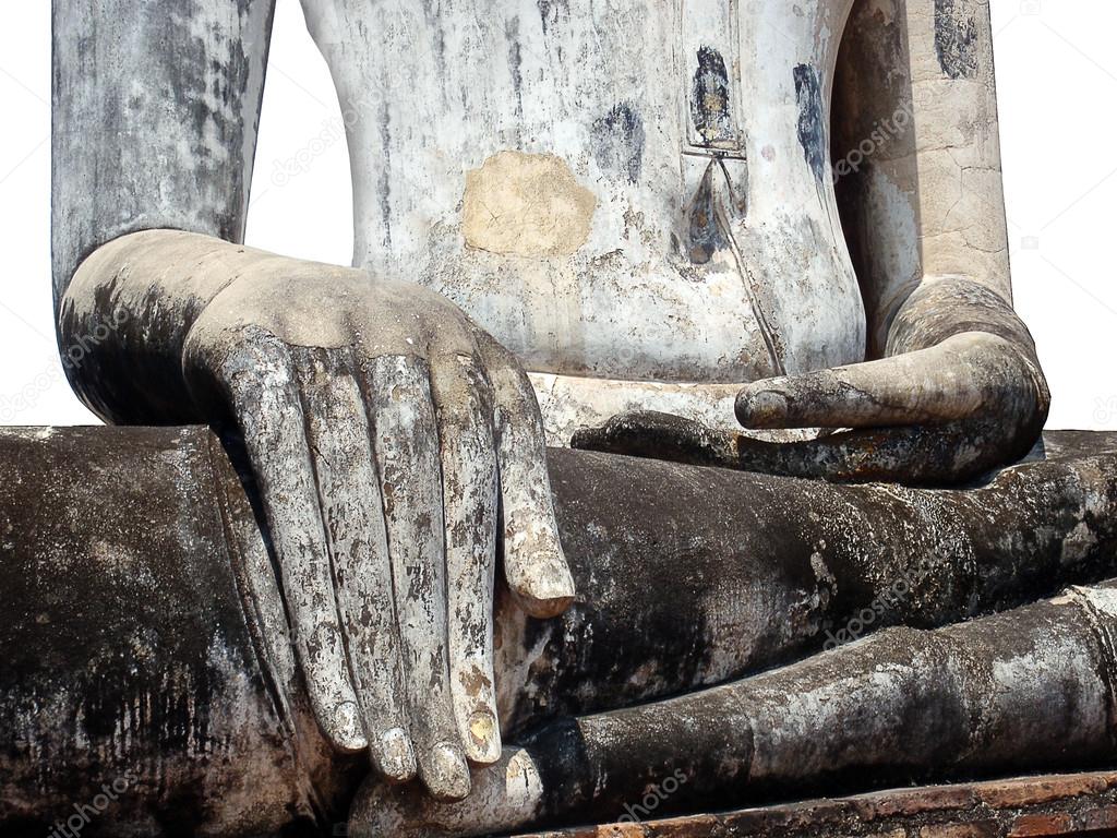 buddha hand closeup isolated