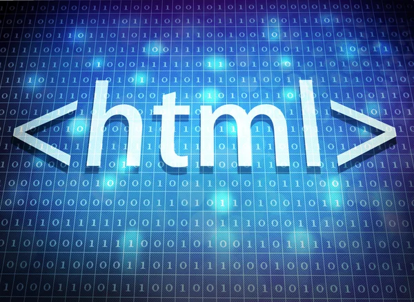 Текст HTML — стоковое фото