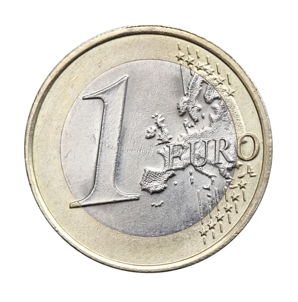 1 Euro isoliert — Stockfoto