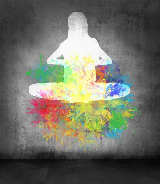 Meditation graffiti — Stock Photo, Image