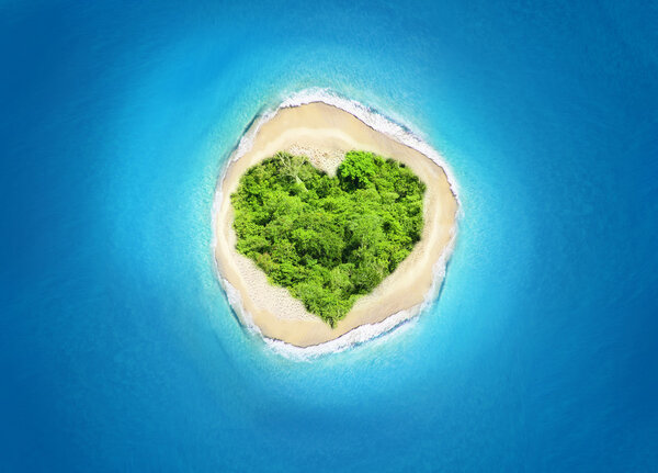 island heart shape