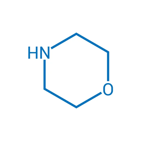Struktura Chemiczna Morfoliny C4H9No — Wektor stockowy