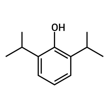 Propofol kimyasal yapısı (C12H18O)