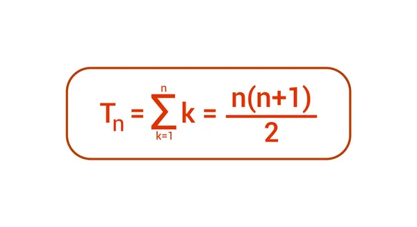 Formula Dei Numeri Triangolari Matematica — Vettoriale Stock