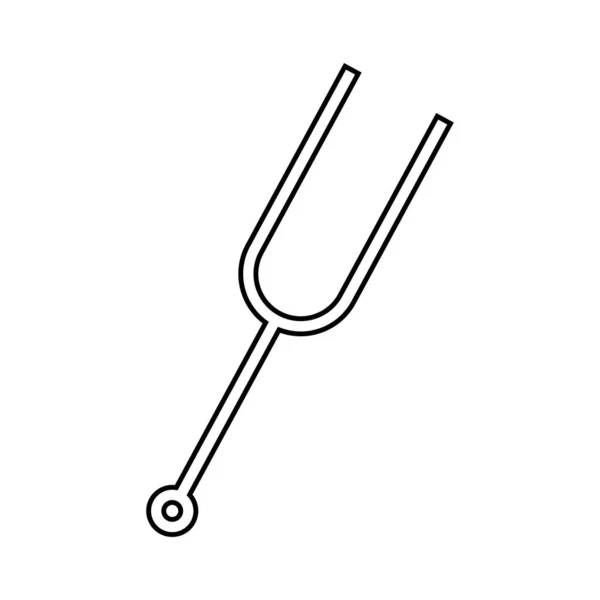 Tuning Fork Vector Illustration White Background —  Vetores de Stock