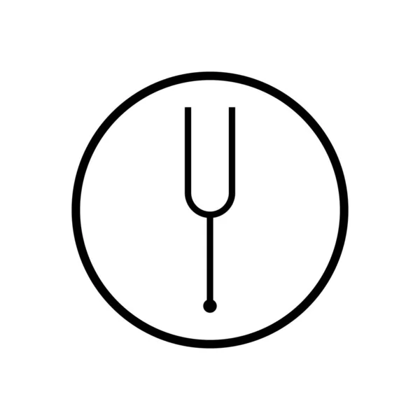 Tuning Fork Illustration Vectorielle Sur Fond Blanc — Image vectorielle