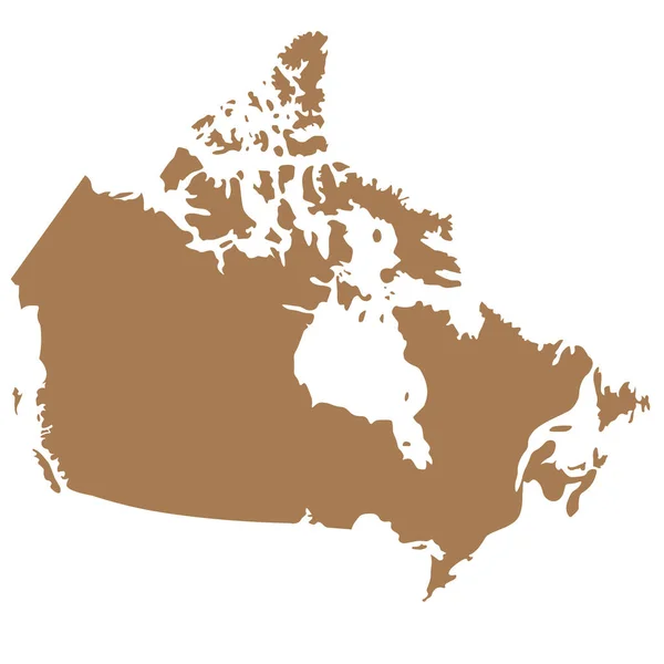 Карта Канады Векторные Иллюстрации Изолированы Белом Фоне — стоковый вектор