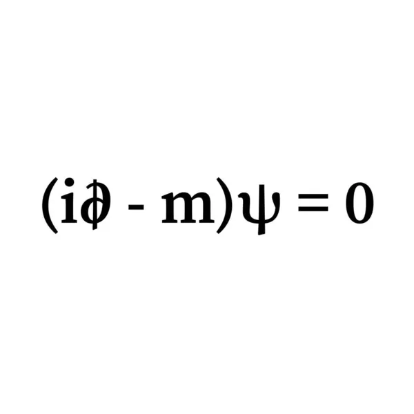 Dirac Уравнение Белом Фоне — стоковый вектор