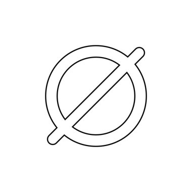 Beyaz arkaplana Boş Sembol Ayarla.