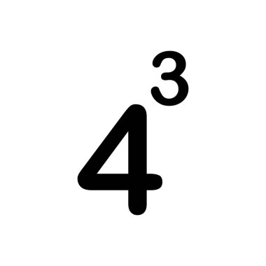 Beyaz arkaplanda üstel matematiksel işlem