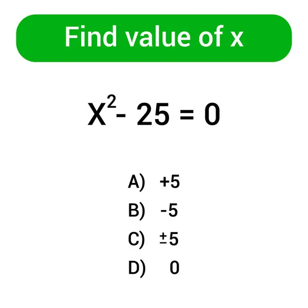 Trouver Valeur Dans Équation — Image vectorielle