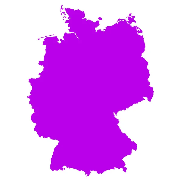 Mapa Alemania Vector Ilustración Aislado Sobre Fondo Blanco — Archivo Imágenes Vectoriales