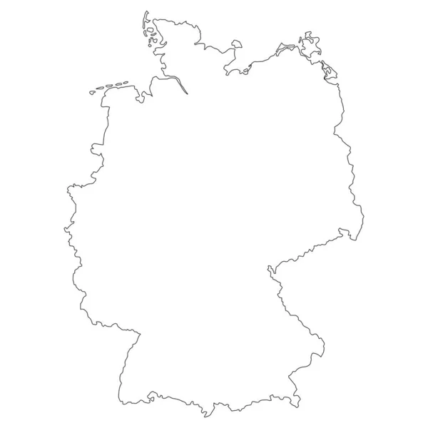 Mapa Alemania Vector Ilustración Aislado Sobre Fondo Blanco — Archivo Imágenes Vectoriales