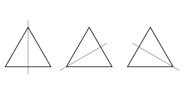Três Linhas Simetria Triângulo Equilátero — Vetor de Stock