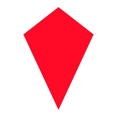 Geometride kırmızı uçurtma şekli