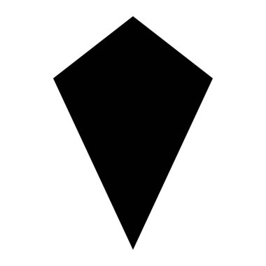 Geometride siyah uçurtma şekli