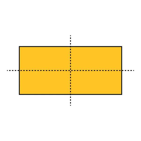 Deux Lignes Symétrie Rectangle — Image vectorielle