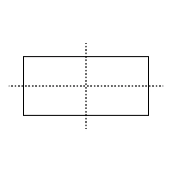 Deux Lignes Symétrie Rectangle — Image vectorielle