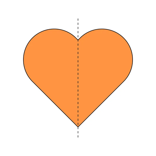 Лінія Симетрії Серця — стоковий вектор
