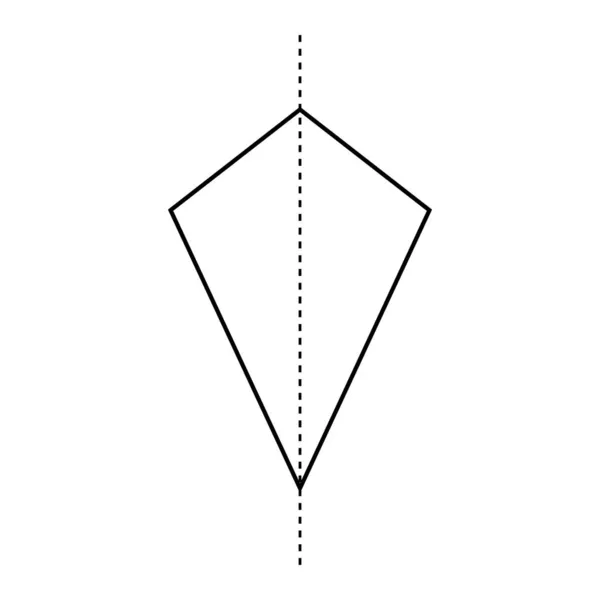 凧の対称性の線 — ストックベクタ