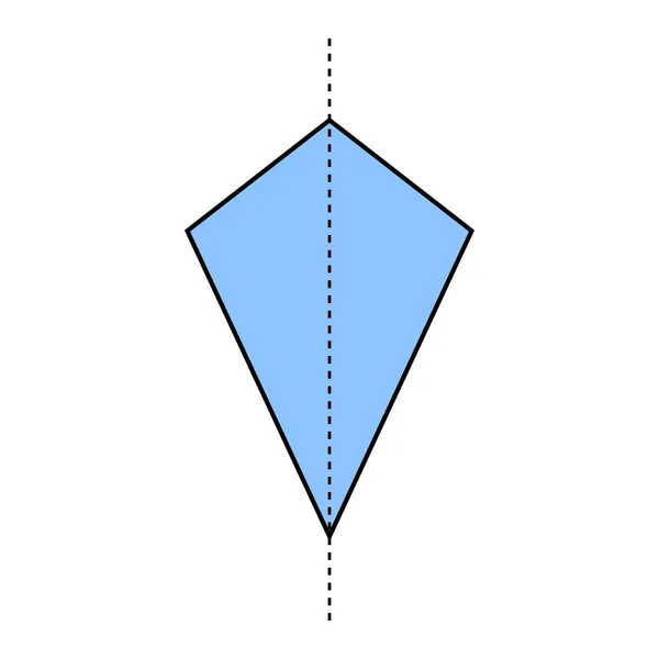 Ligne Symétrie Cerf Volant — Image vectorielle