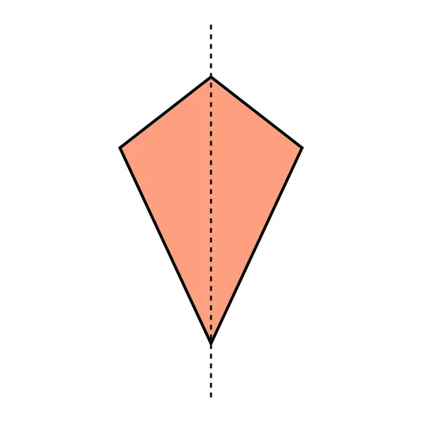 Ligne Symétrie Cerf Volant — Image vectorielle
