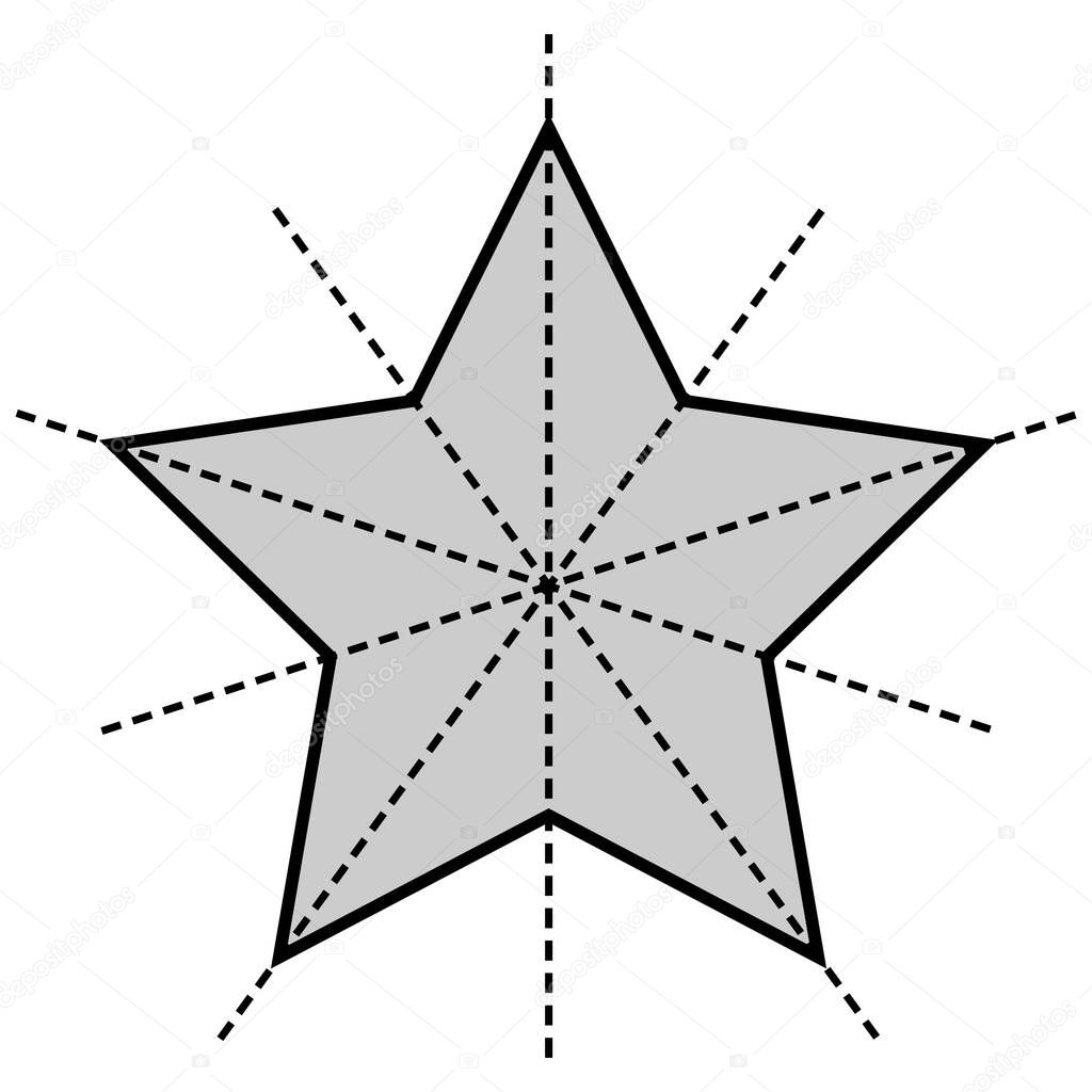 cinco líneas de simetría de la estrella 2025