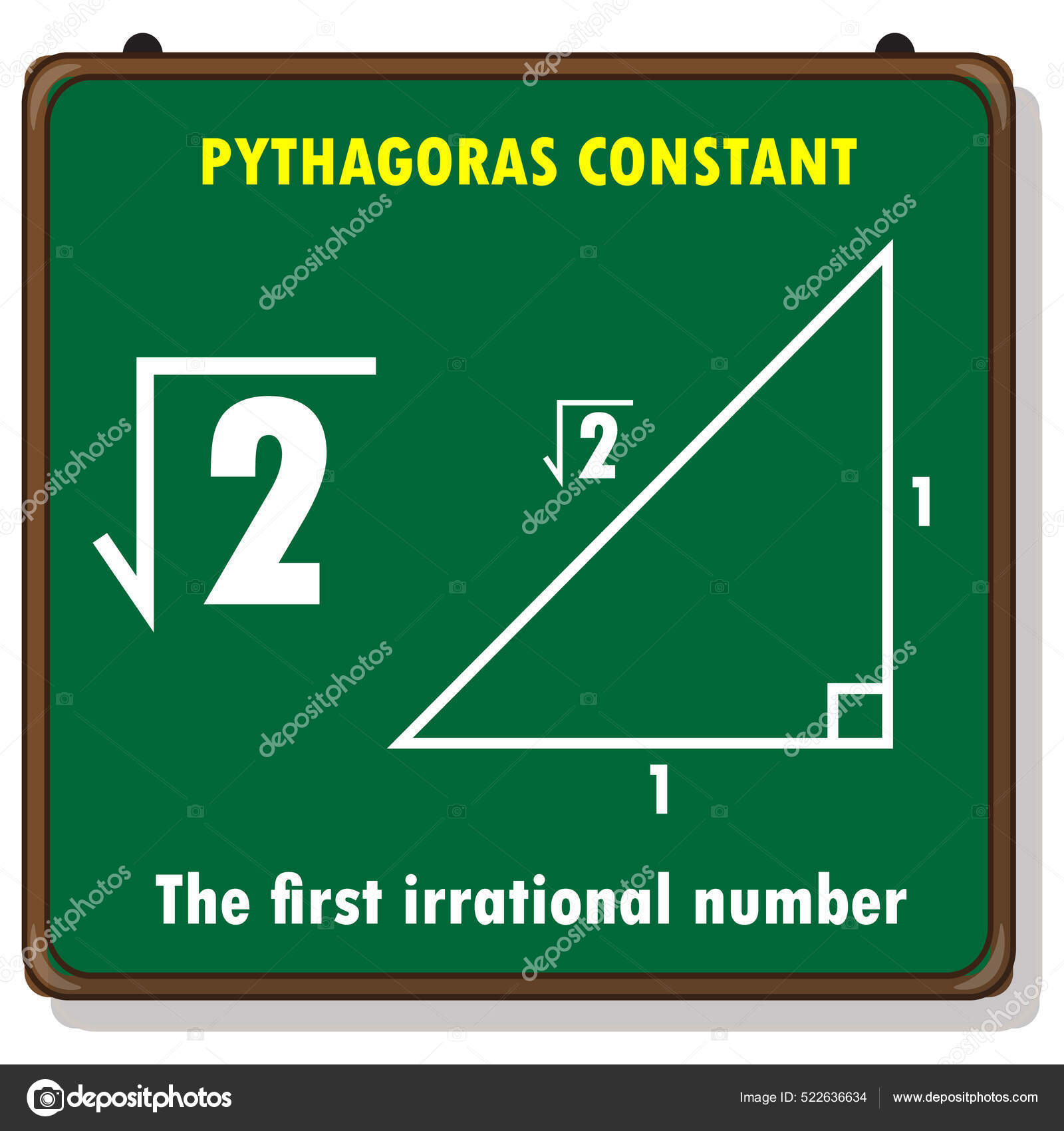 Константа Пифагора Квадратный Корень Векторное Изображение.