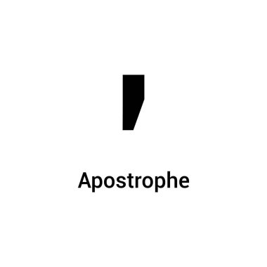 İngilizce dil bilgisi vektör illüstrasyonunda Apostrophe