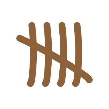 Beyaz arkaplanda izole edilmiş beş sayım sayısı vektörü