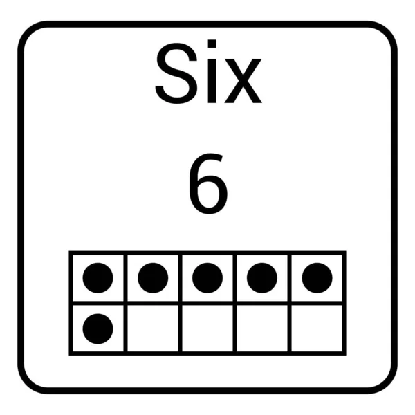 Ten Frame Representation Number — Stock Vector