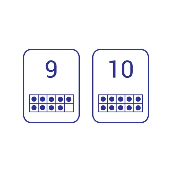 Ten Frame Counting 1St Grade — Stock Vector