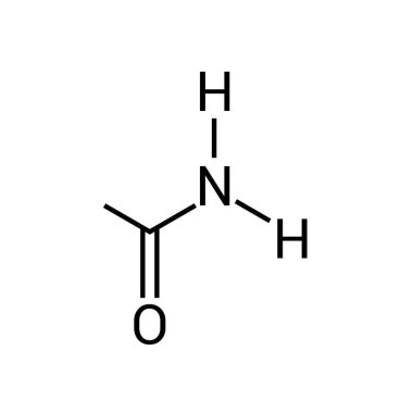 Asetamidin kimyasal yapısı (C2H5NO)